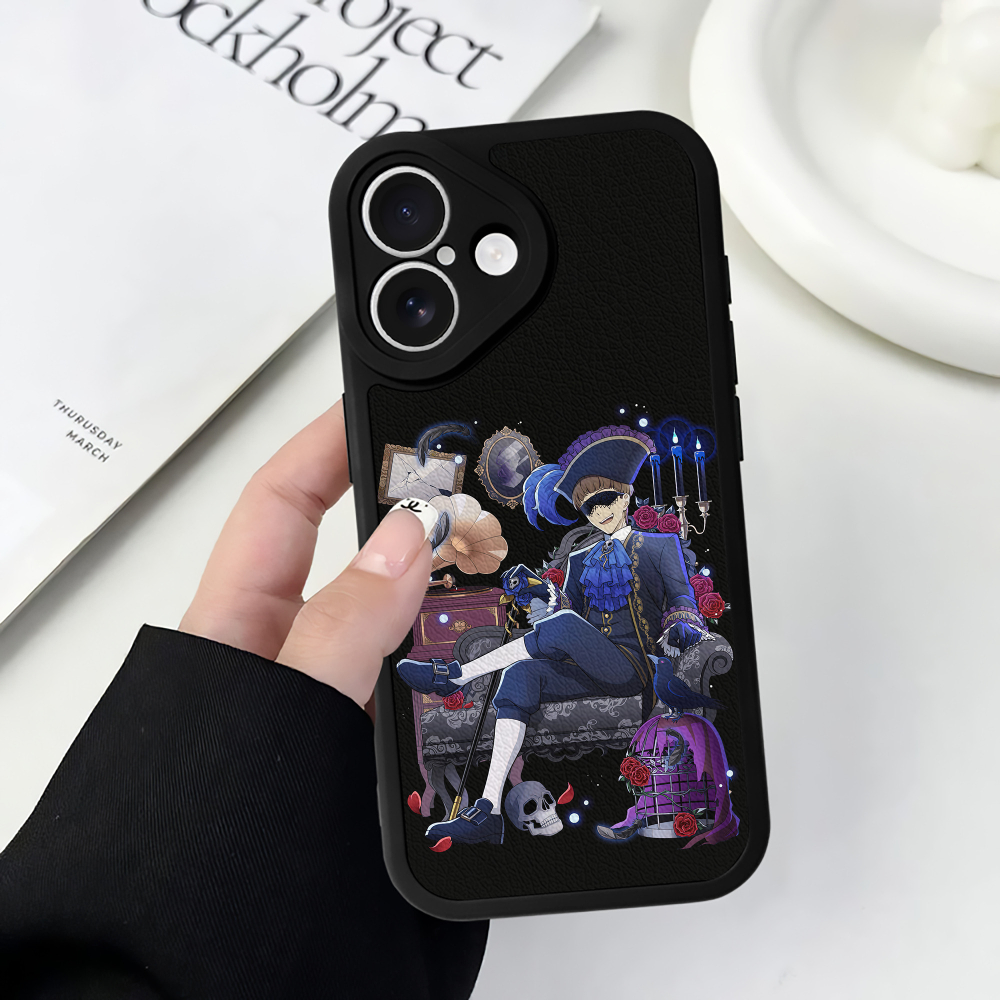 （画像用） 文豪ストレイドッグス Bungo Stray Dogs 【iPhone 16シリーズ対応】シリコンスマホケース（レザー調） 材質：シリコン
